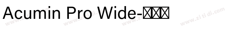 Acumin Pro Wide字体转换